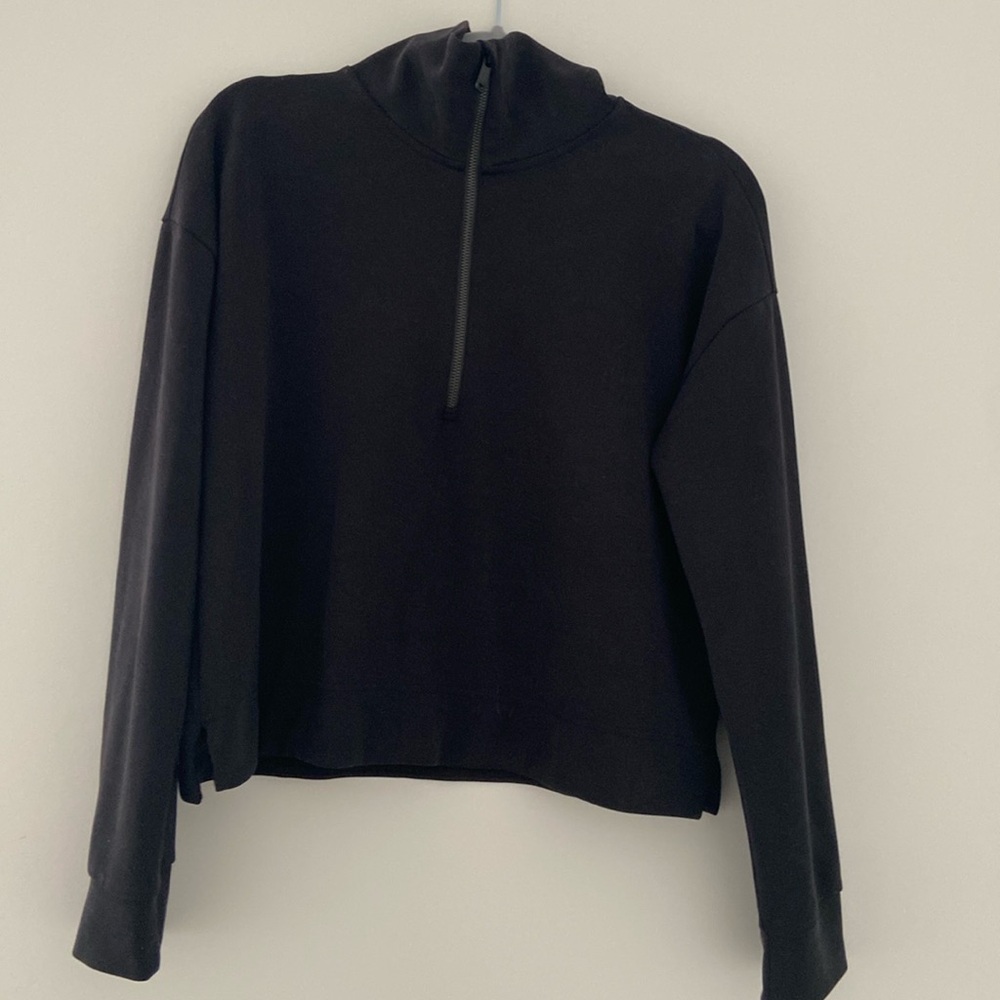 Black Athleta quarter zip pullover
